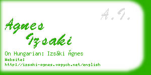 agnes izsaki business card